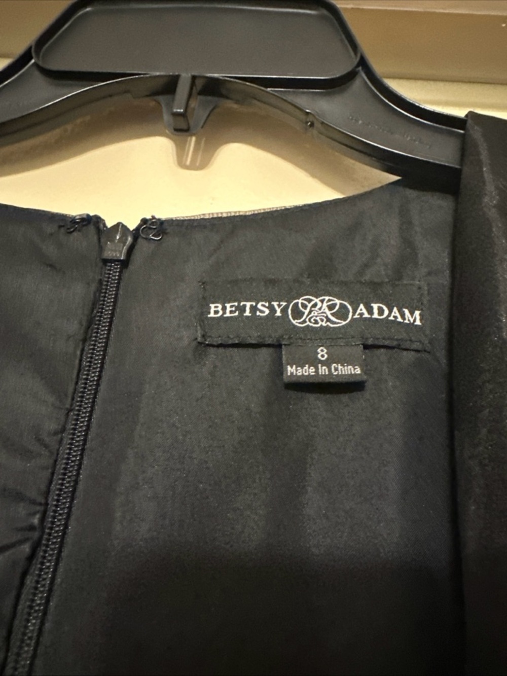 Betsy & Adam Black Maxi Dress with Pink Floral Print - Picture 11 of 11